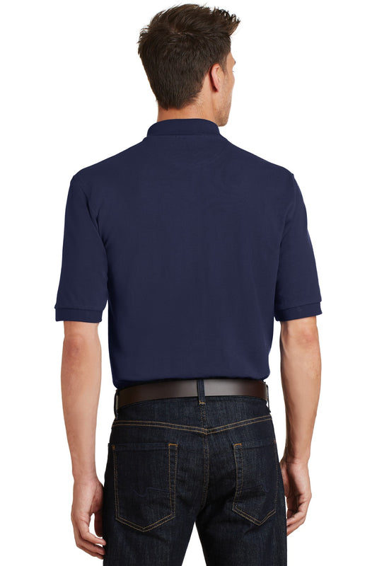 Port Authority Heavyweight Cotton Pique Polo with Pocket. K420P Navy