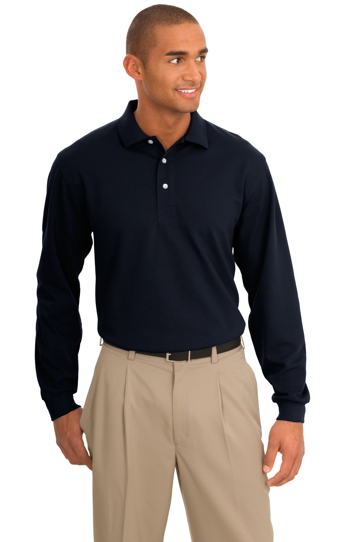 Port Authority Rapid Dry Long Sleeve Polo K455LS Classic Navy