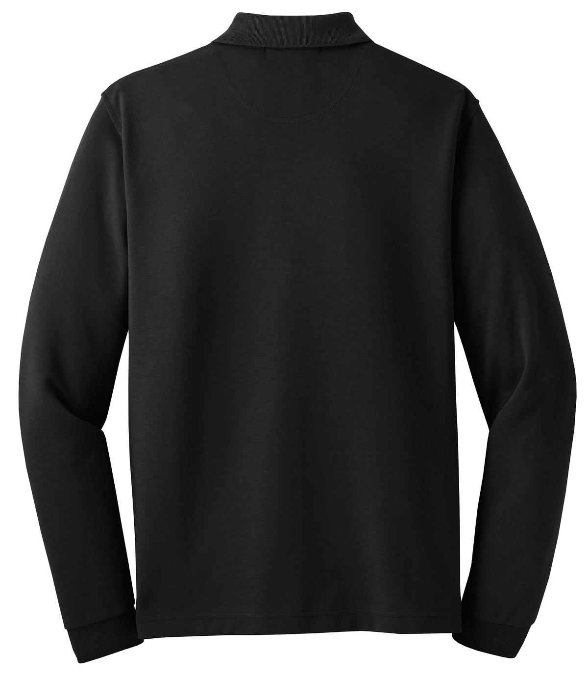 Port Authority Rapid Dry Long Sleeve Polo. K455LS Jet Black