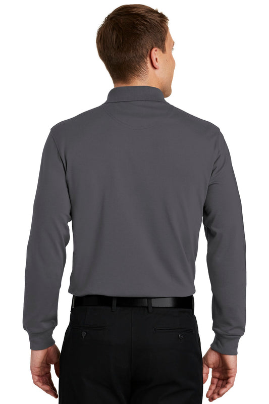 Port Authority Rapid Dry Long Sleeve Polo. K455LS Charcoal