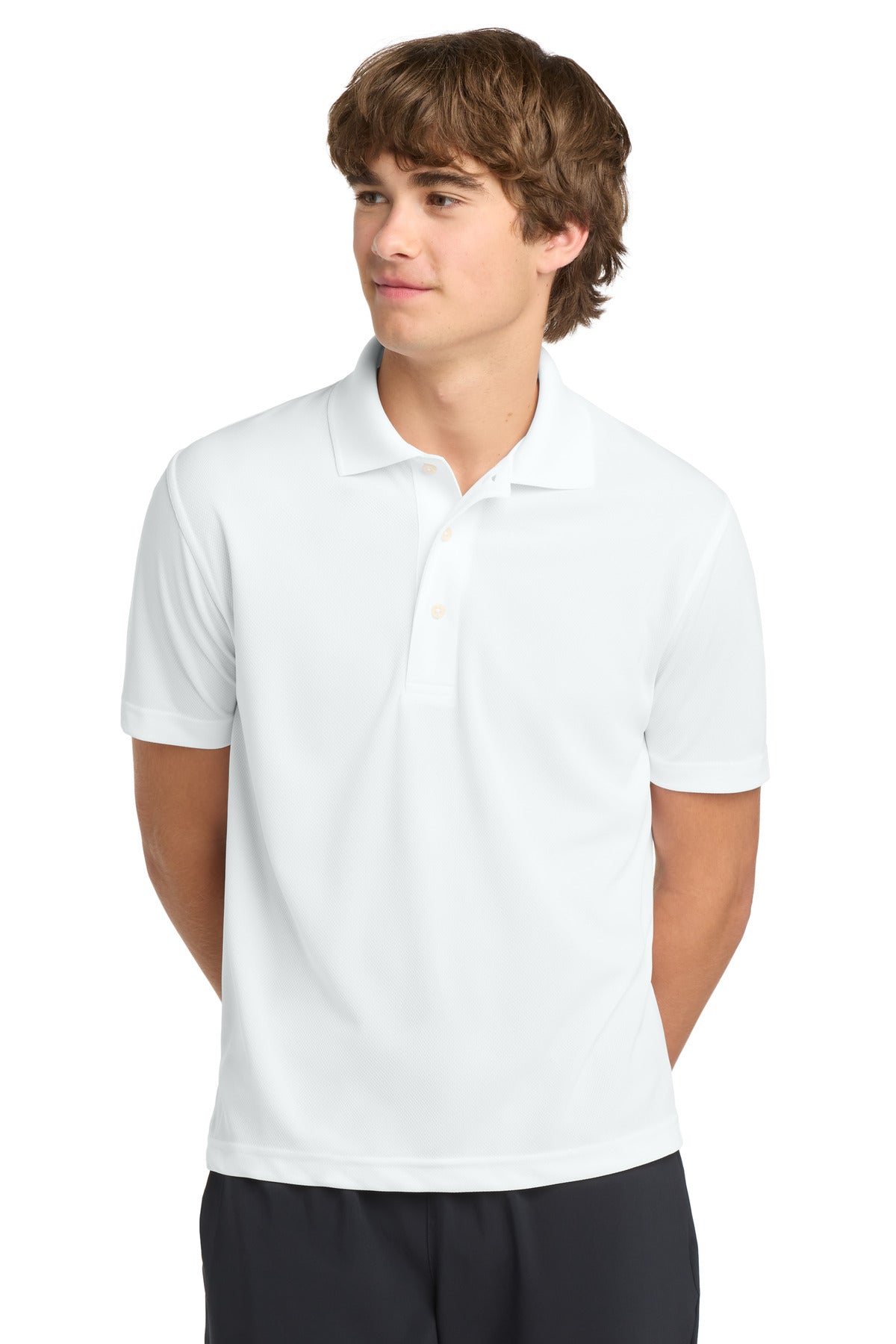 Sport-Tek Dri-Mesh Polo K469 White