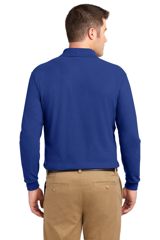 Port Authority Silk Touch Long Sleeve Polo. K500LS Royal