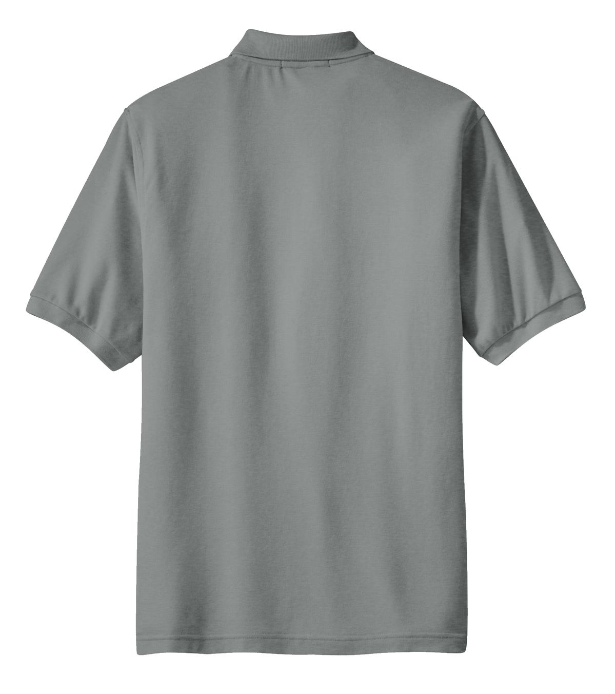Port Authority Silk Touch Polo with Pocket. K500P Cool Grey