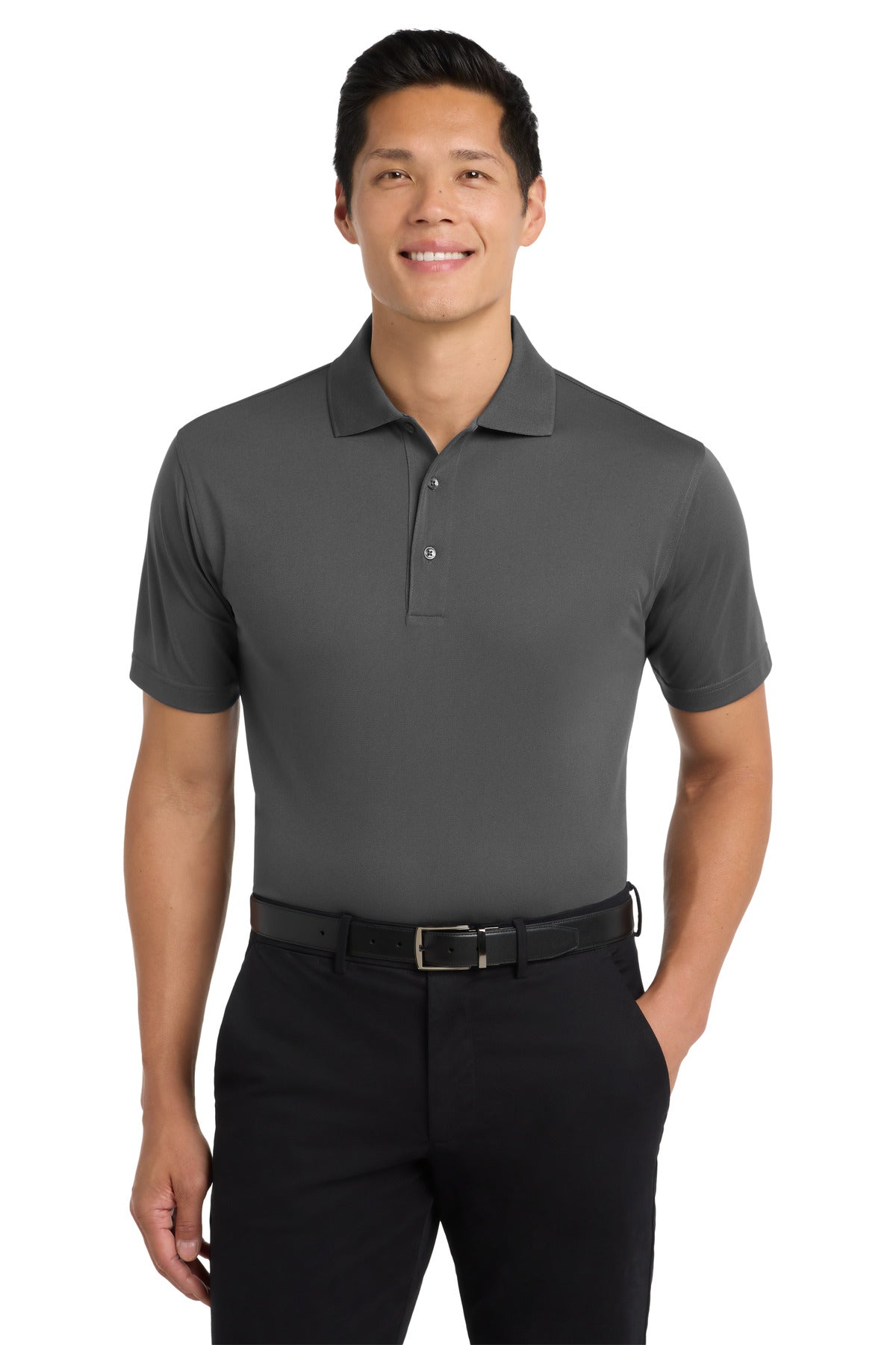 Port Authority Tech Pique Polo K527 Grey Smoke