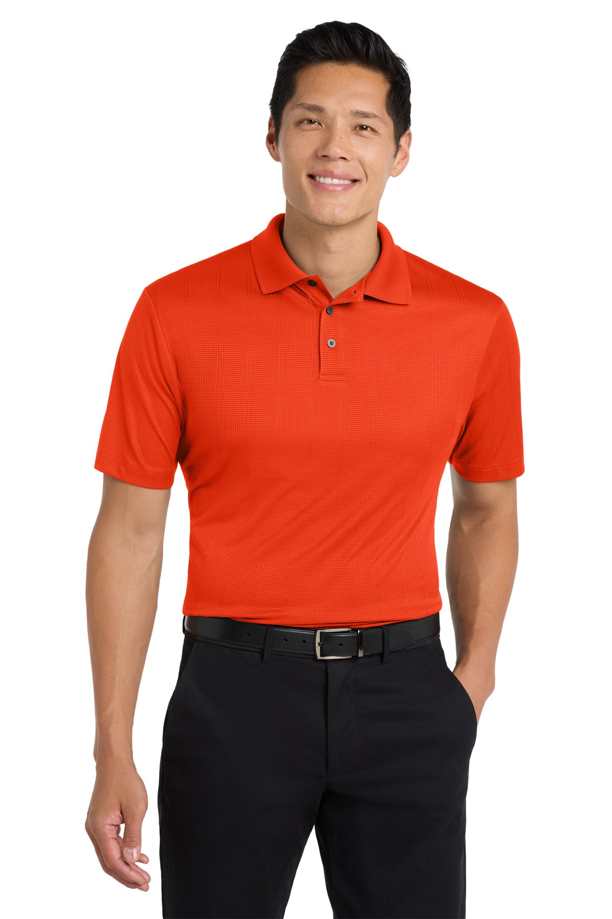Port Authority Performance Fine Jacquard Polo K528 Autumn Orange