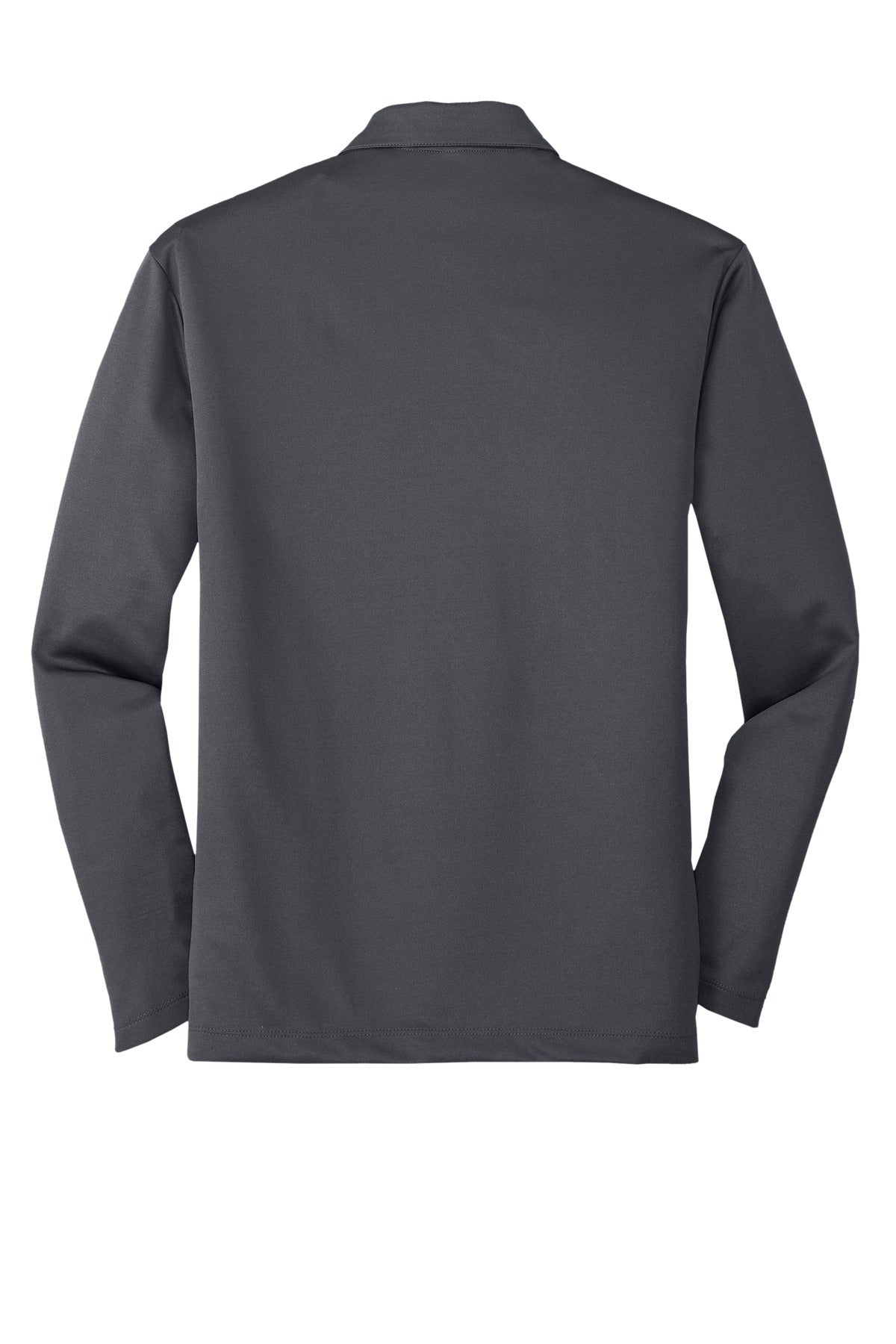 Port Authority Silk Touch Performance Long Sleeve Polo. K540LS Steel Grey