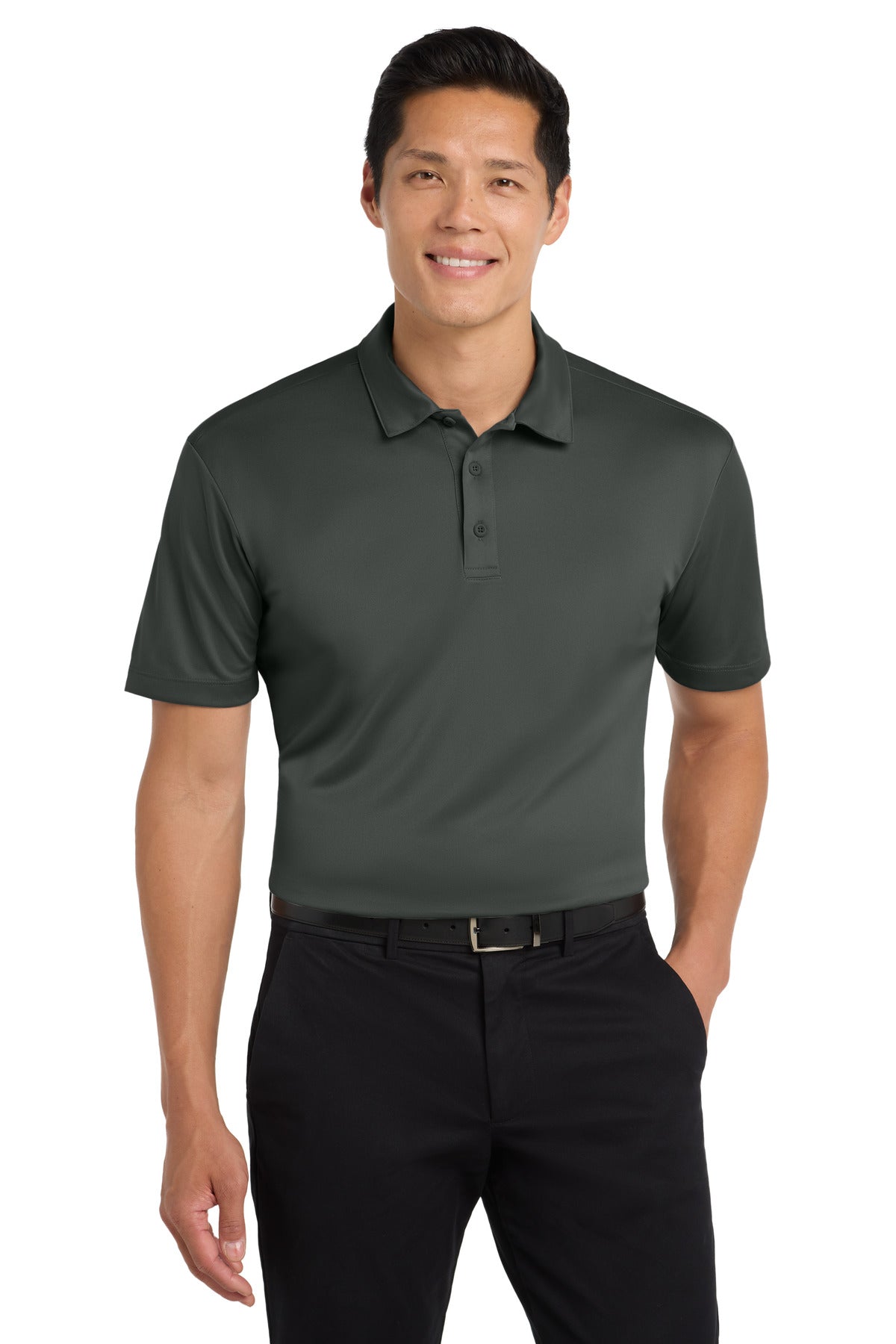 Port Authority Tall Silk Touch Performance Polo TLK540 Steel Grey