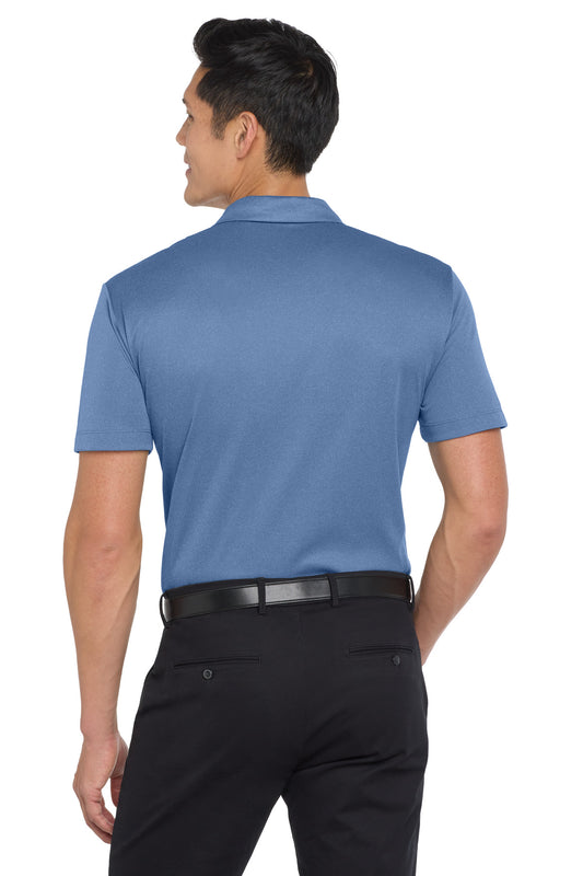 Port Authority Heathered Silk Touch Performance Polo. K542 Moonlight Blue Heather