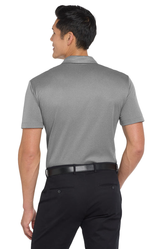 Port Authority Heathered Silk Touch Performance Polo. K542 Shadow Grey Heather