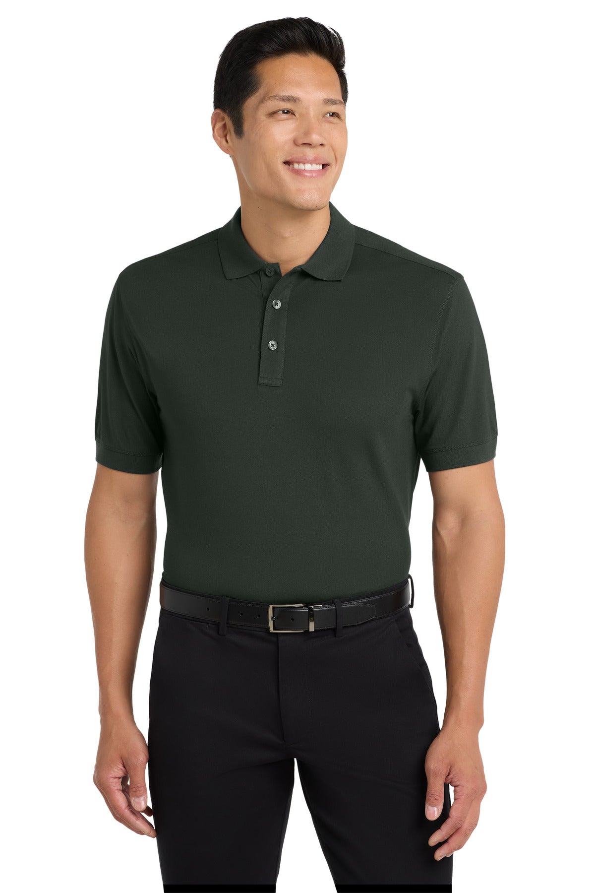 Port Authority Stretch Pique Polo K555 Grey Smoke
