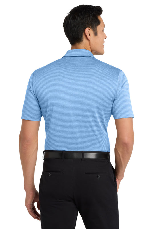 Port Authority Shadow Stripe Polo. K585 Carolina Blue