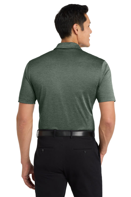 Port Authority Shadow Stripe Polo. K585 Deep Forest Green