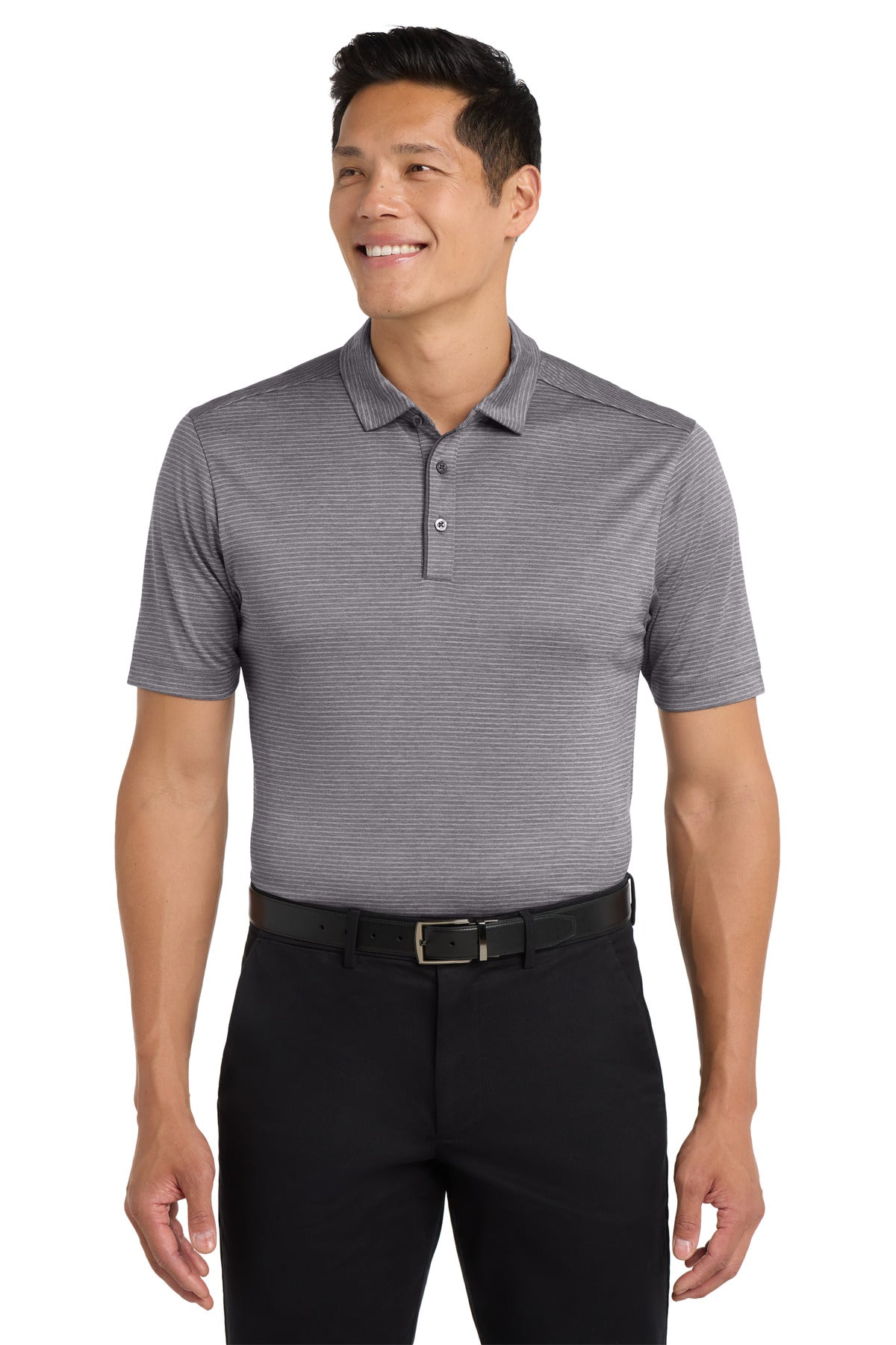 Port Authority Shadow Stripe Polo K585 Shadow Grey