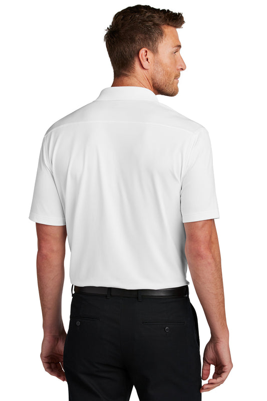 Port Authority City Stretch Flat Knit Polo K683 White