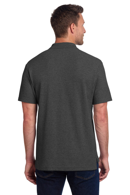 Port Authority C-FREE Cotton Blend Pique Polo K867 Charcoal Heather