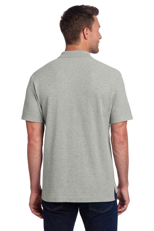 Port Authority C-FREE Cotton Blend Pique Polo K867 Deep Smoke Heather