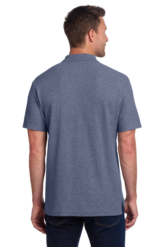 Port Authority C-FREE Cotton Blend Pique Polo K867 Navy Heather