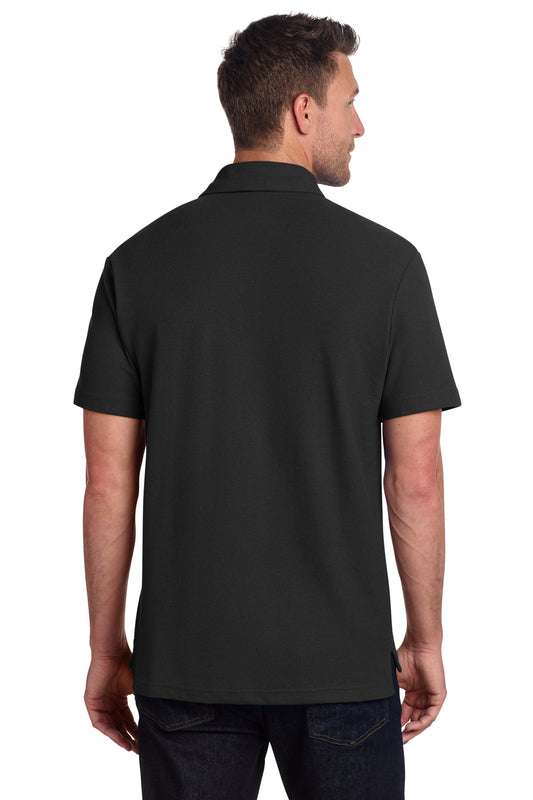 Port Authority C-FREE Cotton Blend Pique Pocket Polo K868 Black