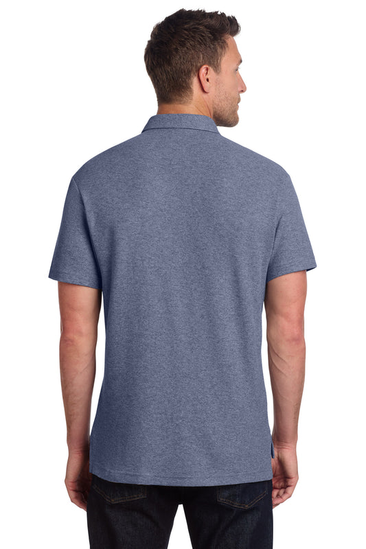 Port Authority C-FREE Cotton Blend Pique Pocket Polo K868 Navy Heather