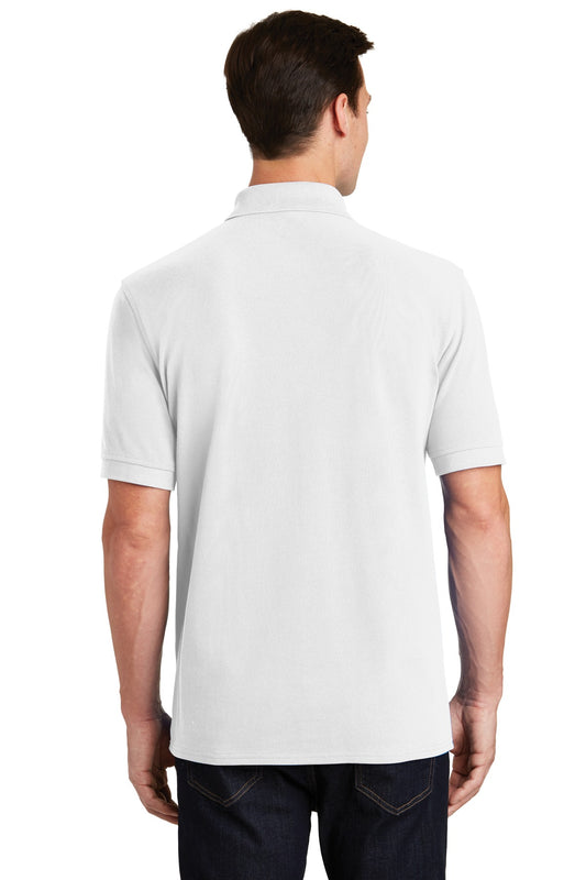 Port & Company Combed Ring Spun Pique Polo. KP1500 White