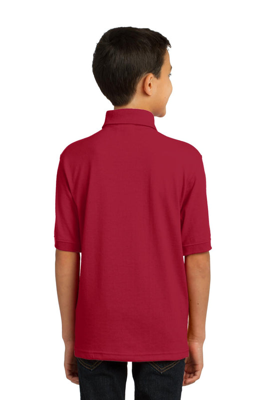 Port & Company Youth Core Blend Jersey Knit Polo. KP55Y Red
