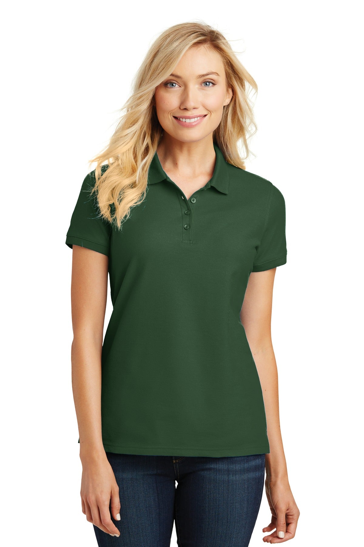 Port Authority Women's Core Classic Pique Polo L100 Deep Forest Green