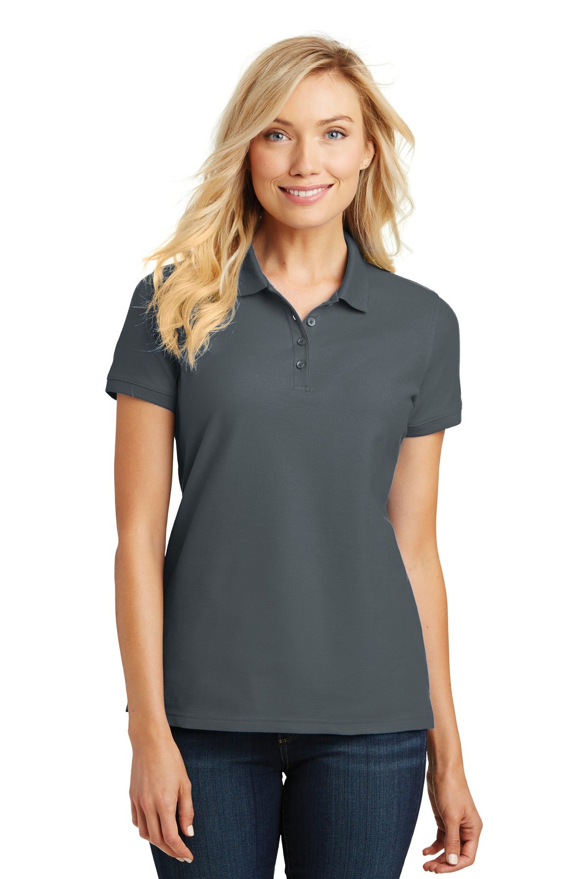 Port Authority Women's Core Classic Pique Polo L100 Graphite