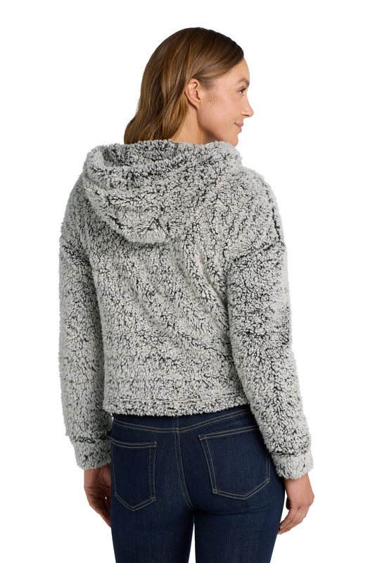 Port Authority Women's Cozy Fleece Hoodie. L132 Grey Heather