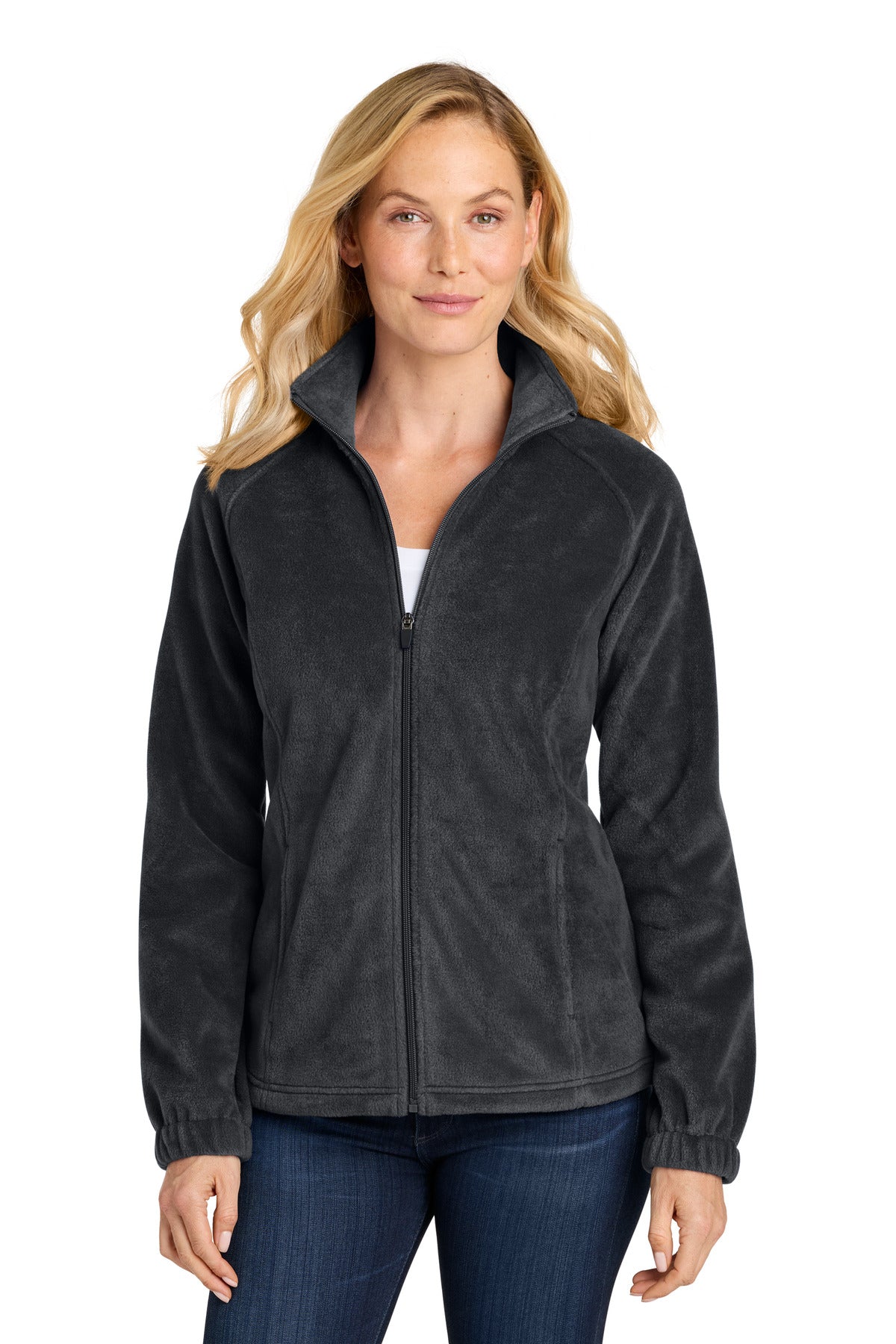 Port Authority Women's Plush Fleece Full-Zip Jacket L190 Black