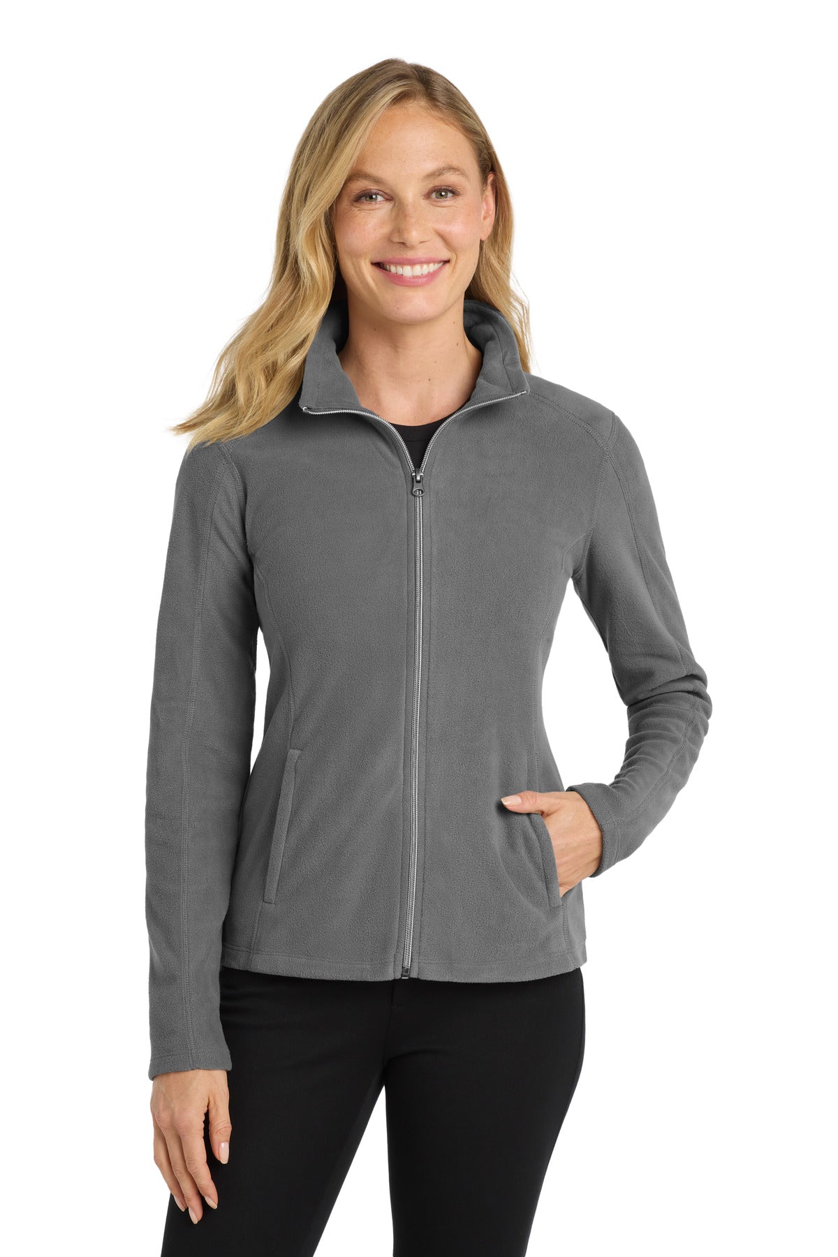 Port Authority Women's Microfleece Jacket L223 Pearl Grey
