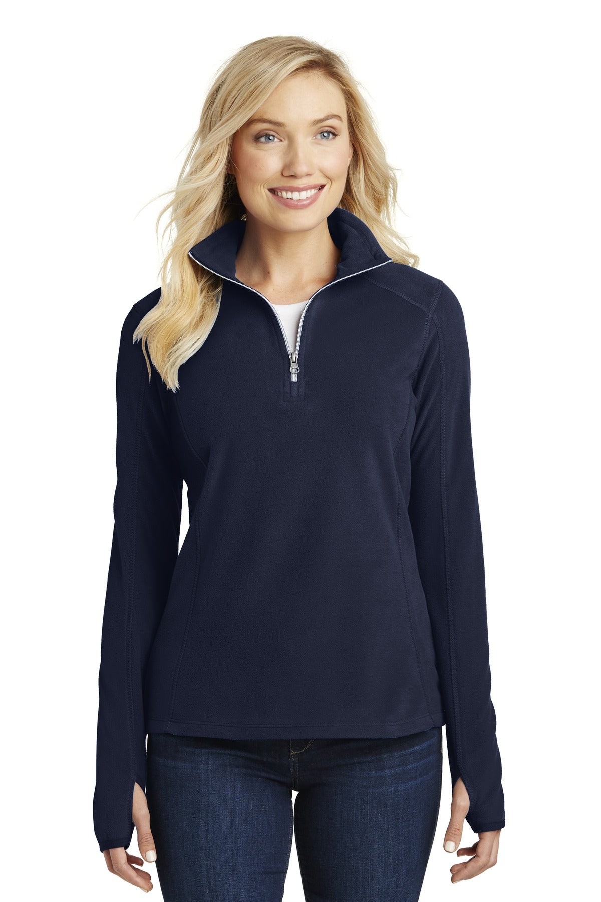 Port Authority Women's Microfleece 1/2-Zip Pullover L224 True Navy