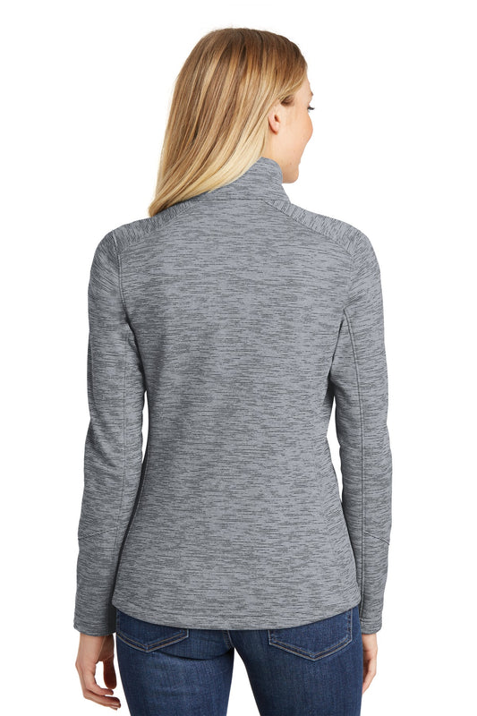 Port Authority Women's Digi Stripe Fleece Jacket. L231 Grey