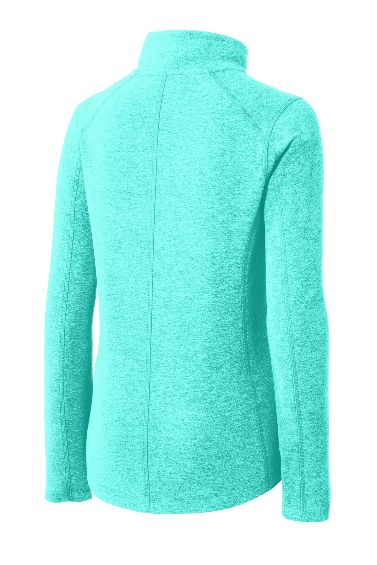 Port Authority Women's Heather Microfleece Full-Zip Jacket. L235 Aqua Green Heather