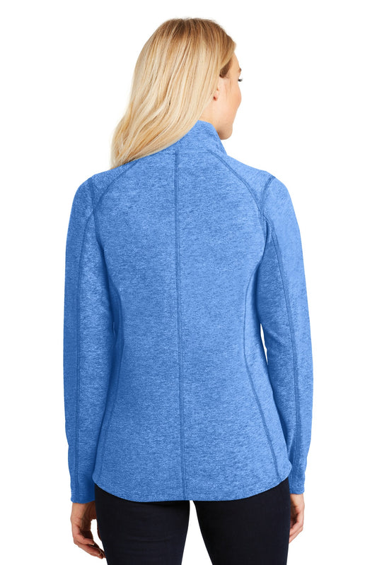 Port Authority Women's Heather Microfleece Full-Zip Jacket. L235 Light Royal Heather
