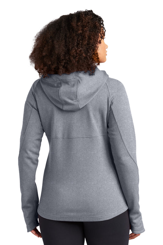 Sport-Tek Women's Tech Fleece Full-Zip Hooded Jacket. L248 Grey Heather