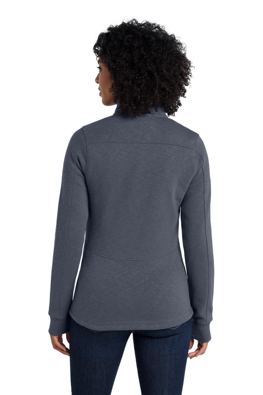 Port Authority Women's Slub Fleece Full-Zip Jacket. L293 Slate Grey
