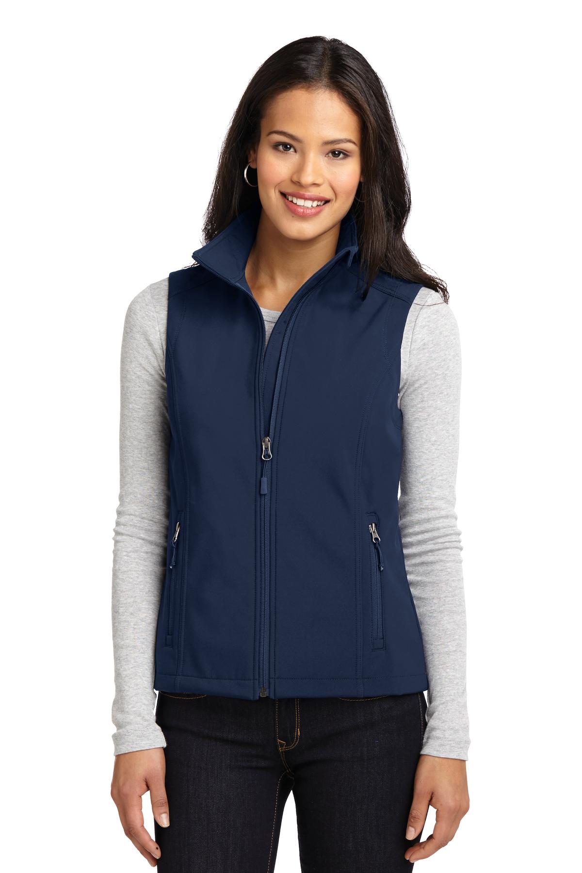Port Authority Women's Core Soft Shell Vest L325 Dress Blue Navy