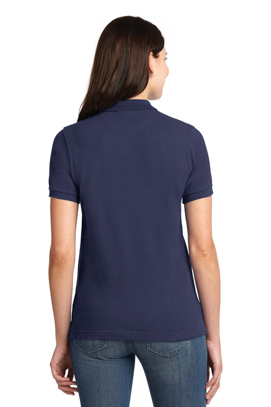 Port Authority Women's Heavyweight Cotton Pique Polo. L420 Navy