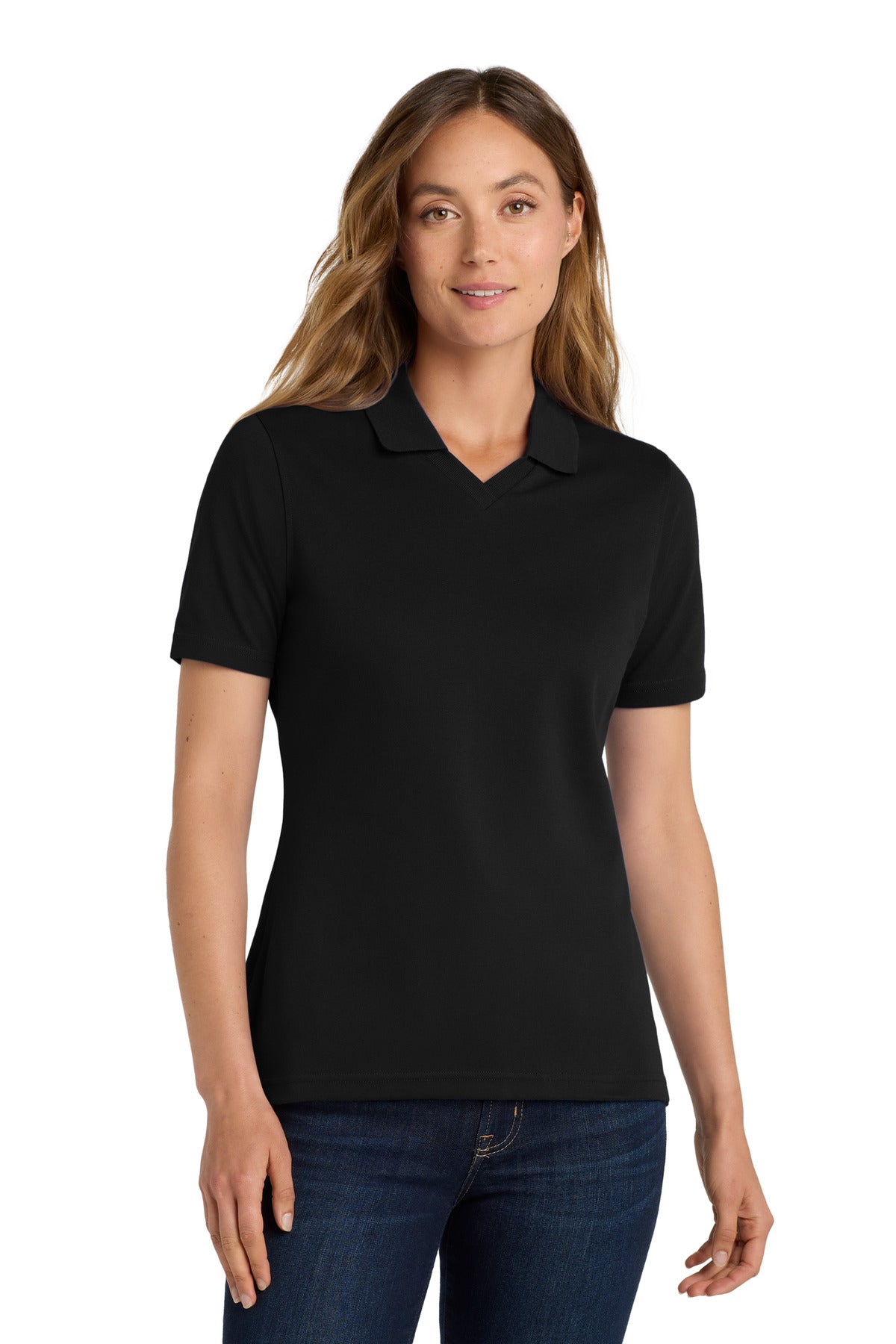 Port Authority Women's Rapid Dry Polo L455 Jet Black