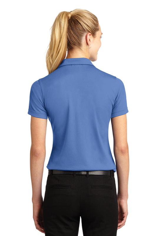 Sport-Tek Women's Dri-Mesh V-Neck Polo. L469 Blueberry