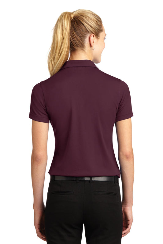 Sport-Tek Women's Dri-Mesh V-Neck Polo. L469 Maroon