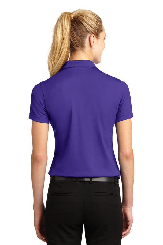 Sport-Tek Women's Dri-Mesh V-Neck Polo. L469 Purple