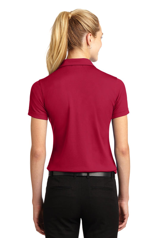 Sport-Tek Women's Dri-Mesh V-Neck Polo. L469 Red