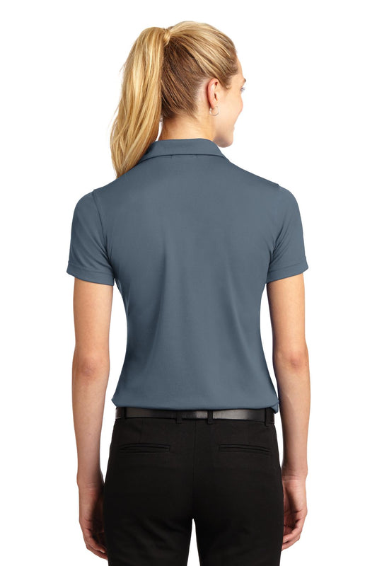 Sport-Tek Women's Dri-Mesh V-Neck Polo. L469 Steel