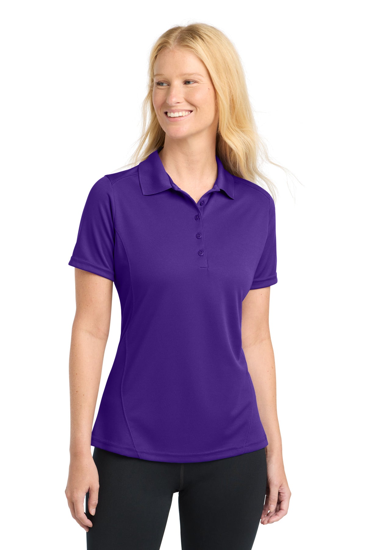 Sport-Tek Women's Dry Zone Raglan Accent Polo L475 Purple