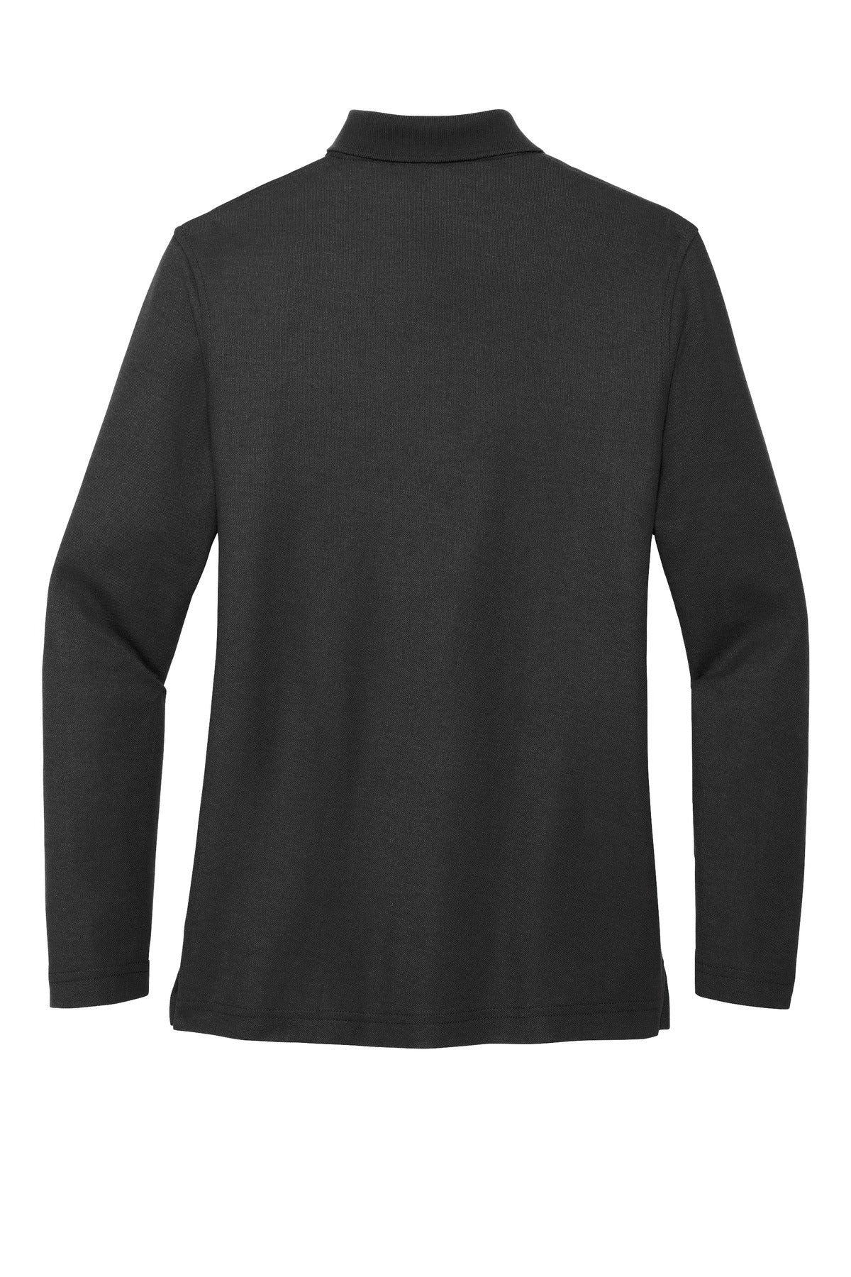 Port Authority Women's Silk Touch Long Sleeve Polo. L500LS Black