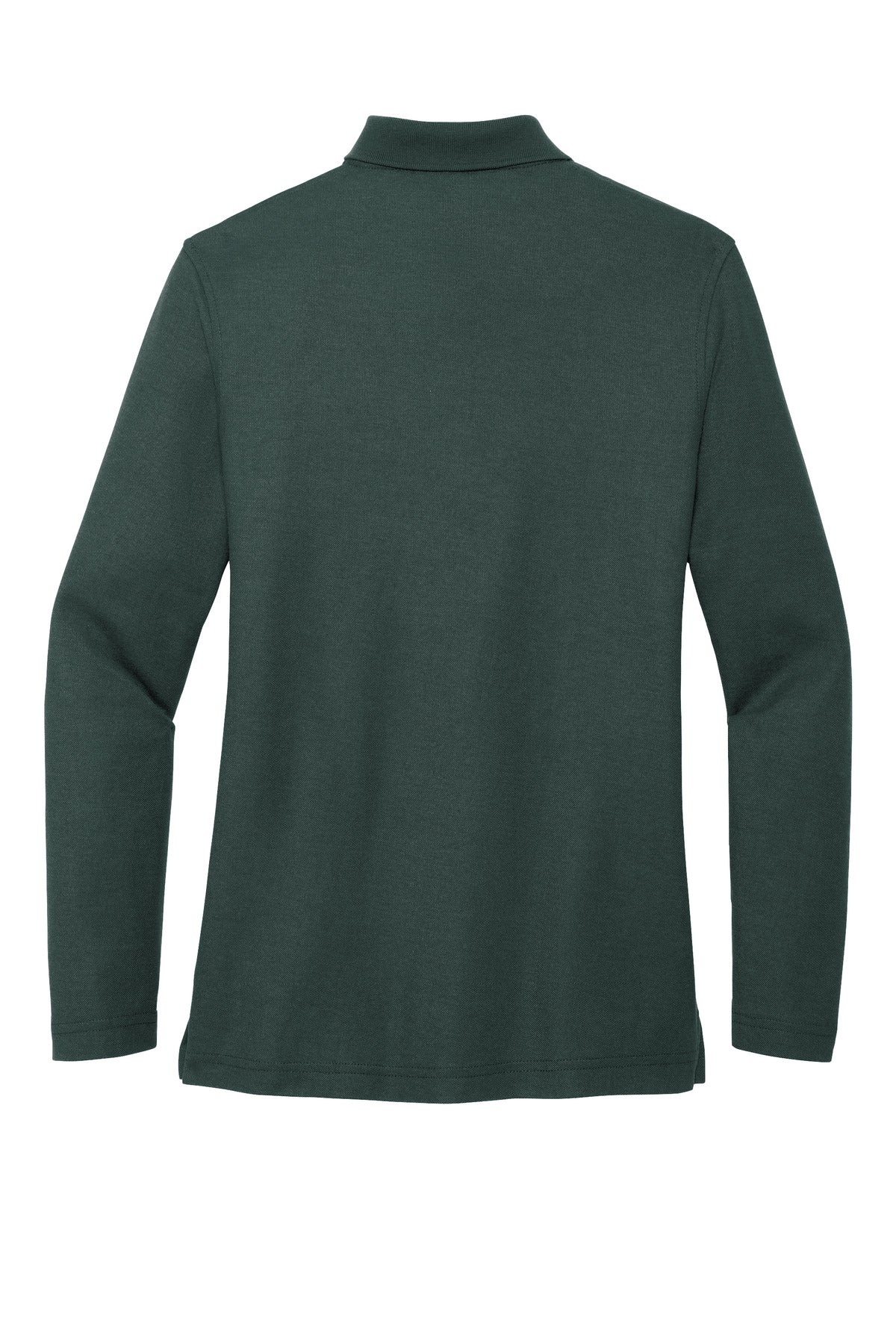 Port Authority Women's Silk Touch Long Sleeve Polo. L500LS Dark Green