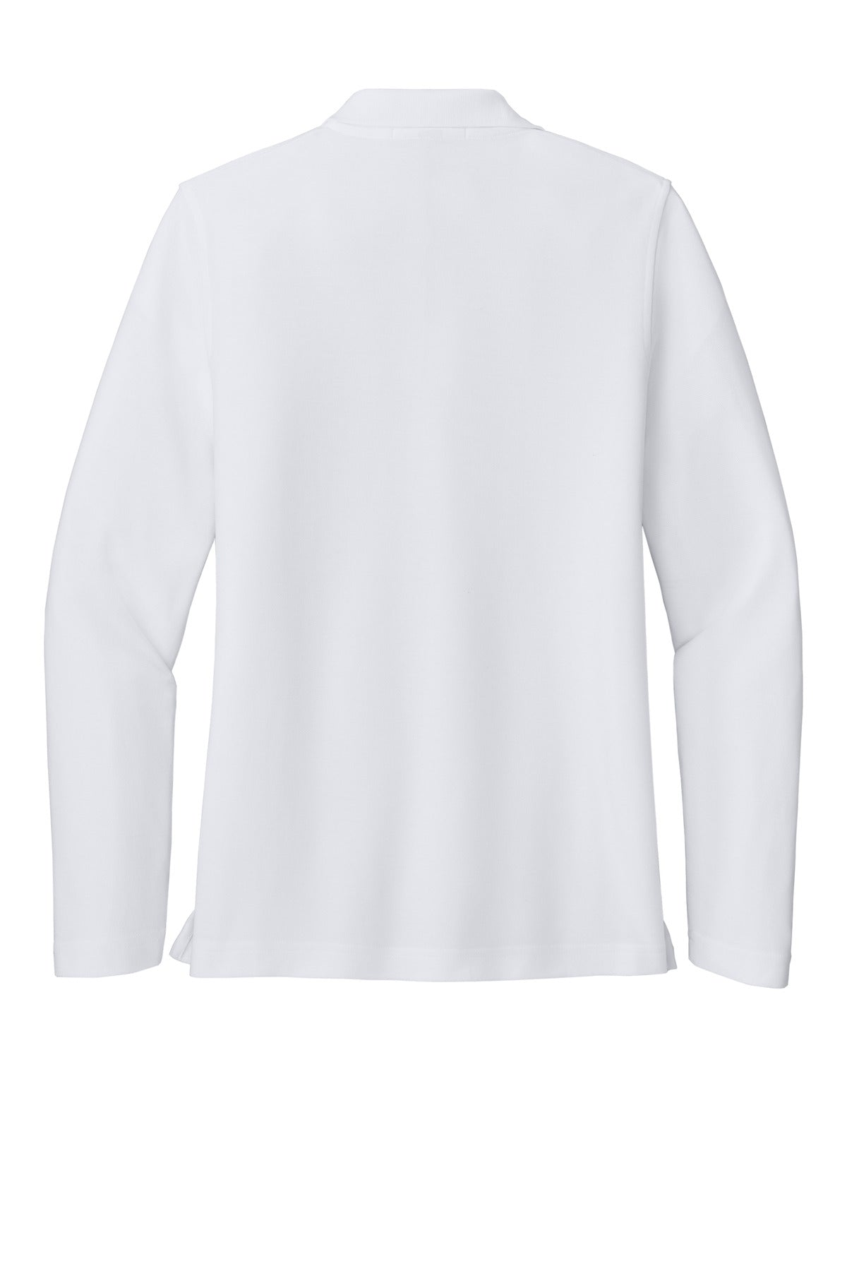 Port Authority Women's Silk Touch Long Sleeve Polo. L500LS White