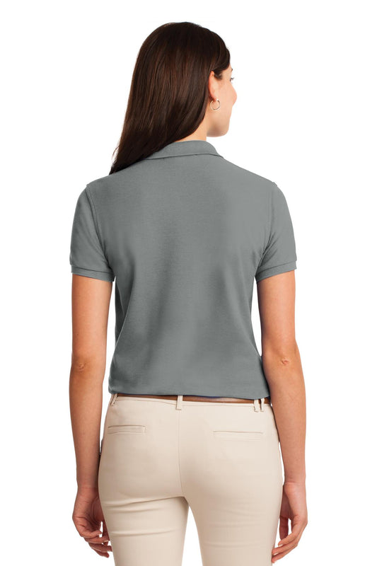 Port Authority Women's Silk Touch Polo. L500 Cool Grey