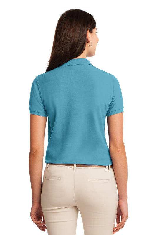 Port Authority Women's Silk Touch Polo. L500 Maui Blue